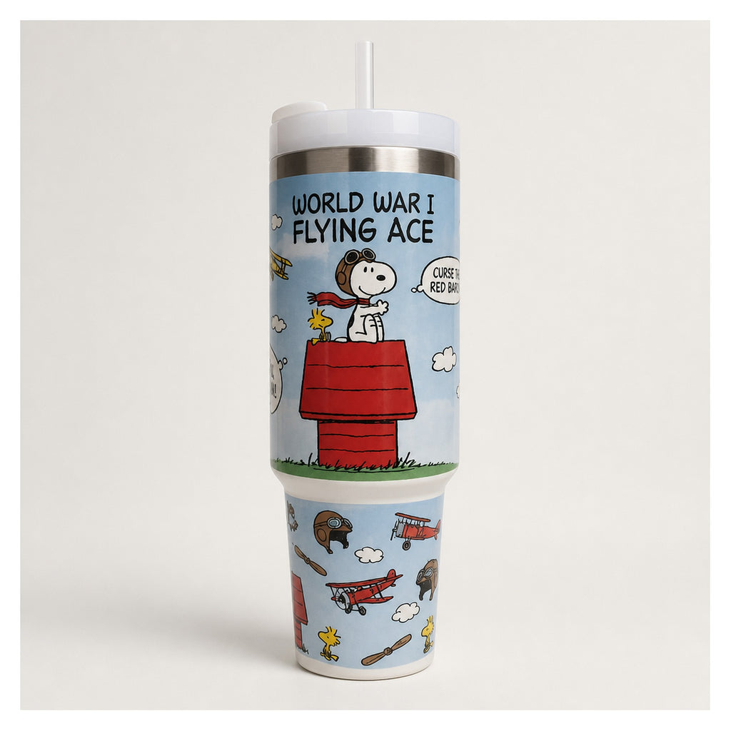 Vaso térmico snoopy aviador 1.18 litros acero doble pared