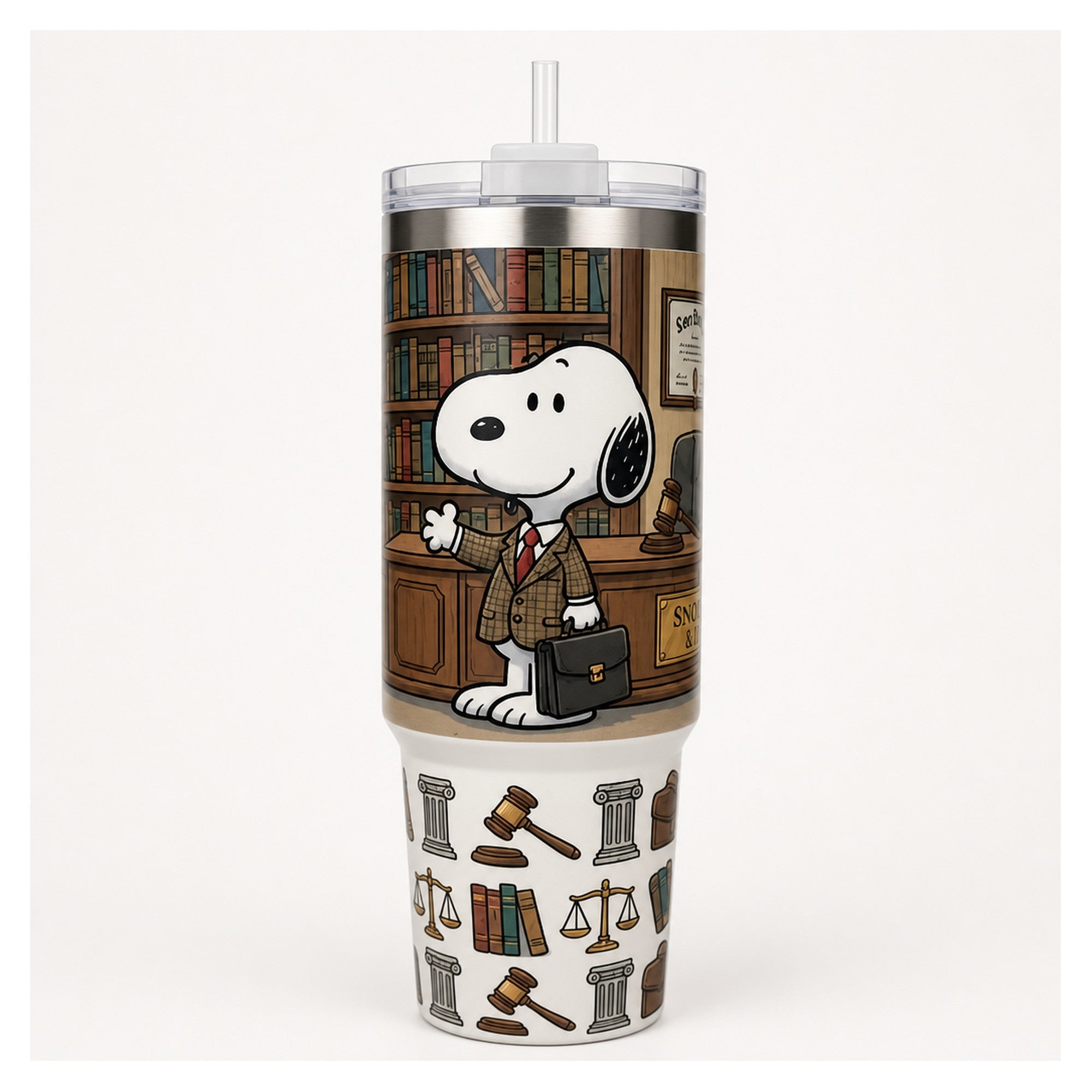 Vaso térmico Snoopy abogado 1.18L acero inoxidable