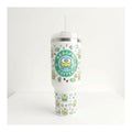 Vaso térmico tumbler 40 oz Keroppi Coffee con asa y bombilla