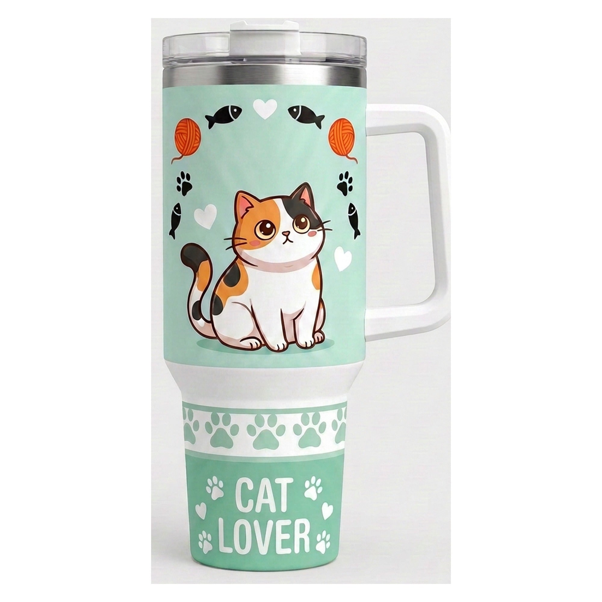 Vaso térmico tumbler 40 oz Gato Calico Cat Lover