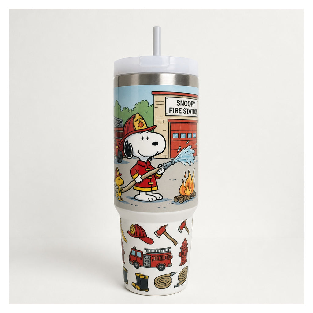 vaso térmico 1.18l snoopy bombero acero doble pared