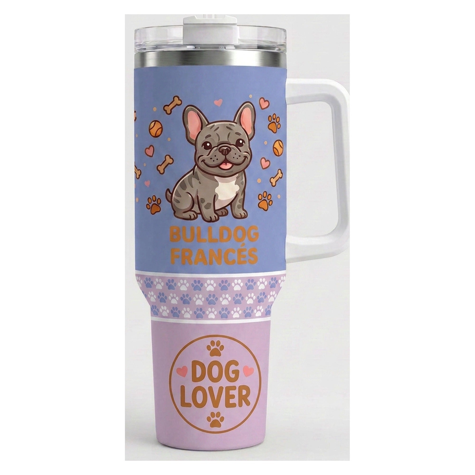 Vaso térmico tumbler 40 oz Bulldog Francés Dog Lover