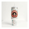 Vaso térmico tumbler 40 oz Mafalda Coffee con asa y bombilla