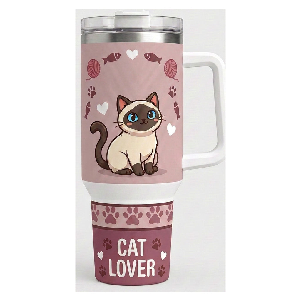 Vaso térmico tumbler 40 oz Gato Siamés Cat Lover