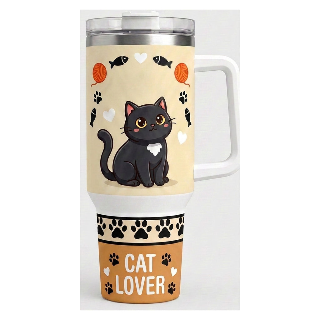 Vaso térmico tumbler 40 oz Gato Negro Cat Lover