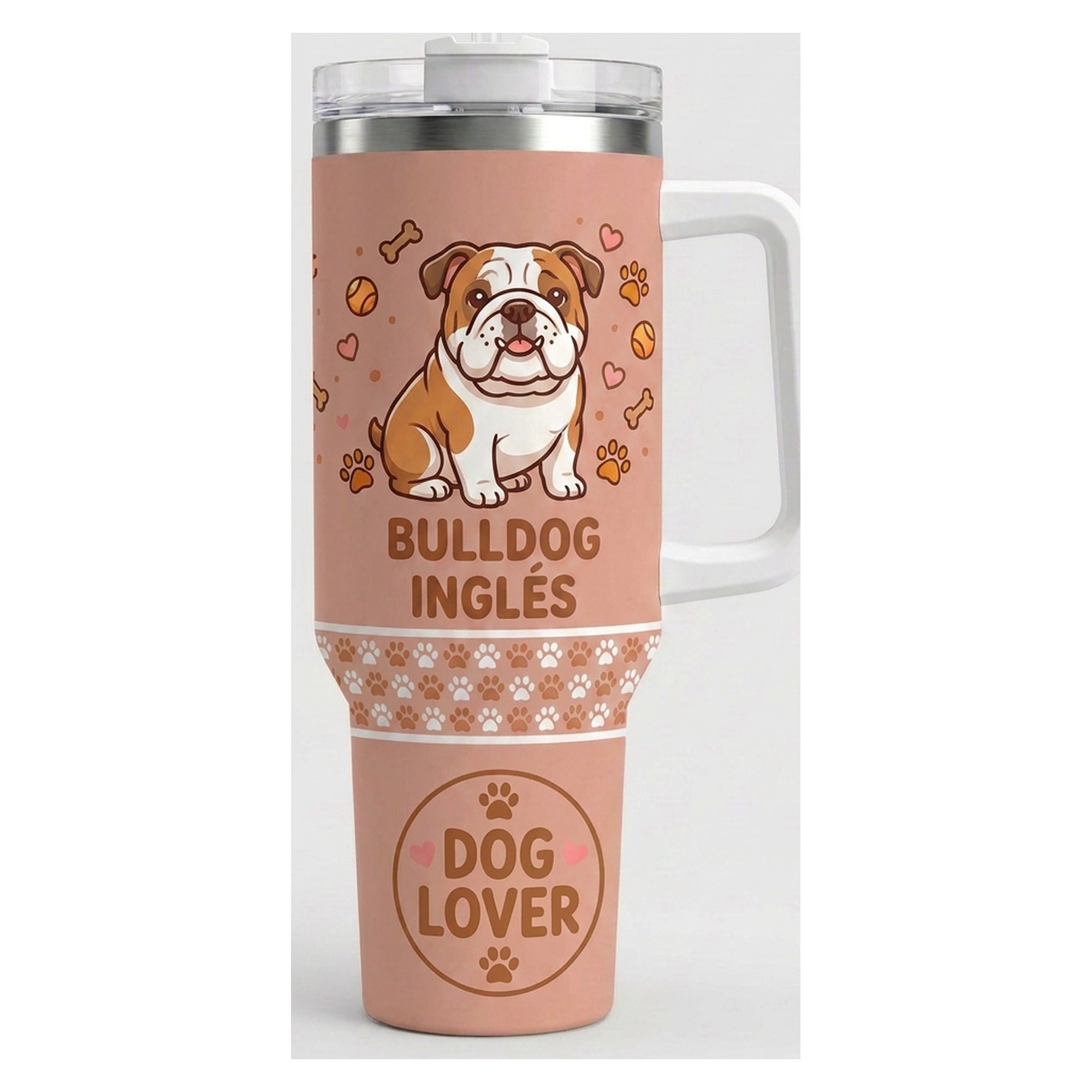 Vaso térmico tumbler 40 oz Bulldog Inglés Dog Lover