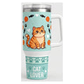 Vaso térmico tumbler 40 oz Gato Naranja Cat Lover