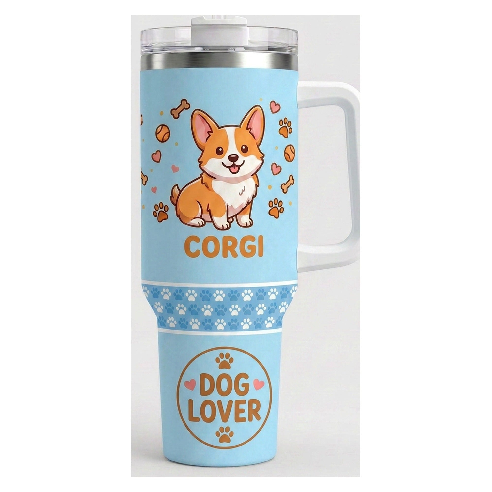 Vaso térmico tumbler 40 oz Corgi Dog Lover