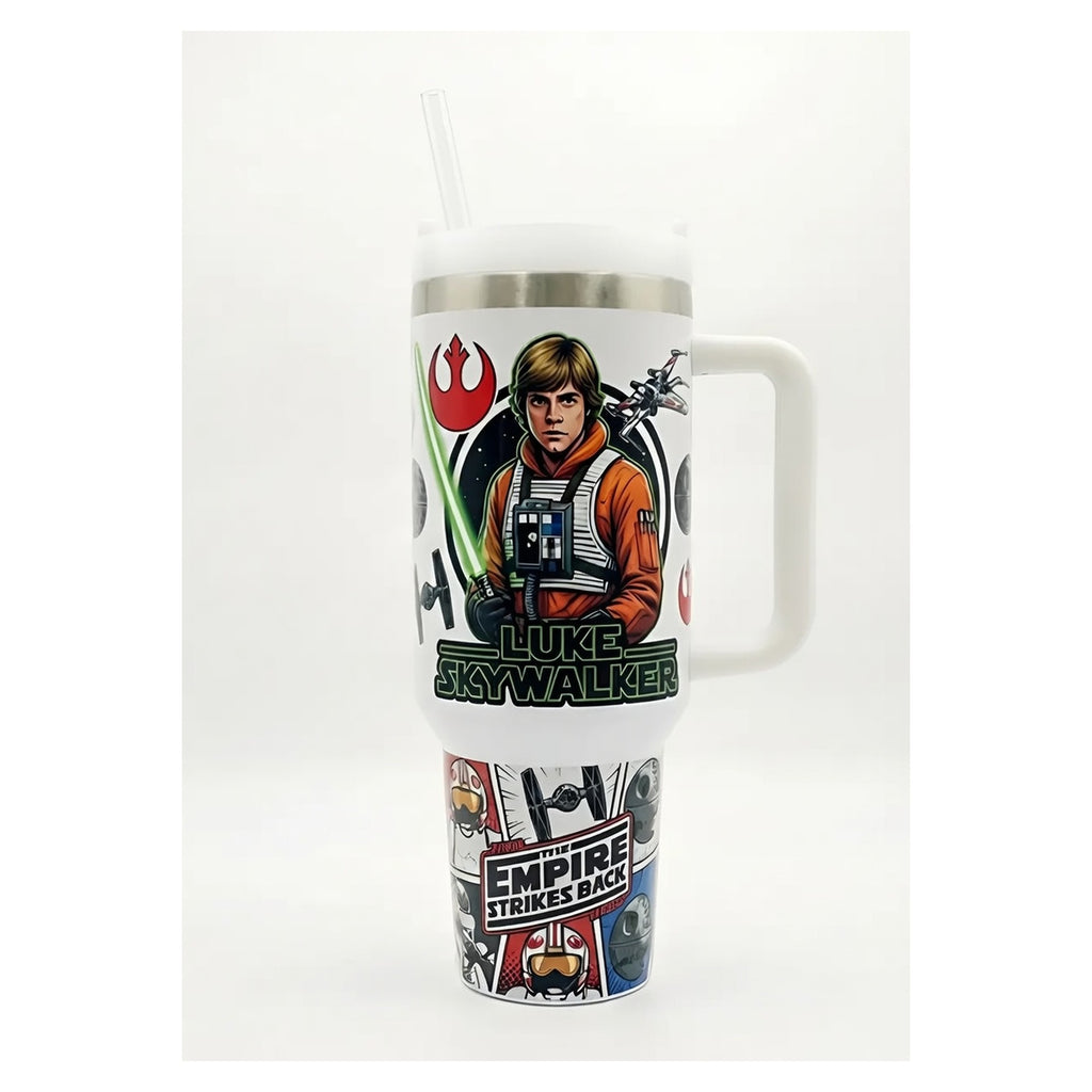 Vaso térmico 40 oz luke skywalker star wars con tapa y bombilla