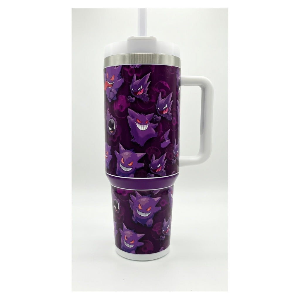 Tumbler Pokémon Gengar 40oz diseño oscuro doble pared