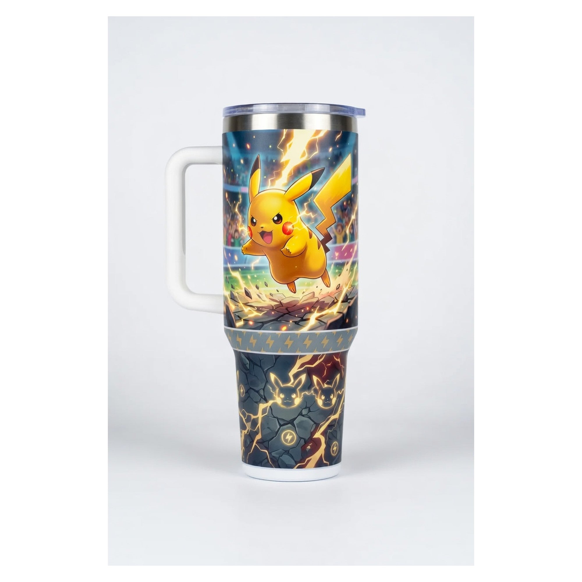 Vaso térmico tumbler 40 oz pikachu pokemon eléctrico