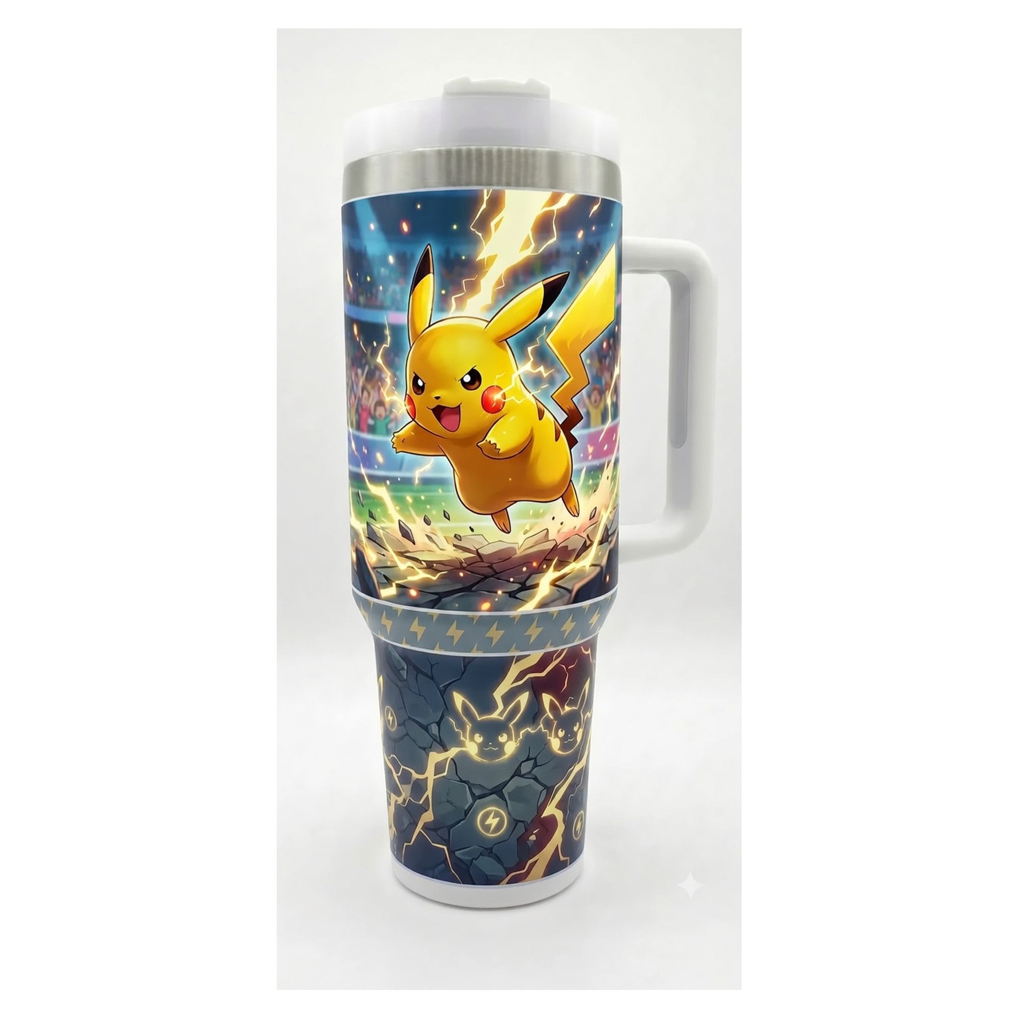 Vaso térmico tumbler 40 oz pikachu pokemon eléctrico