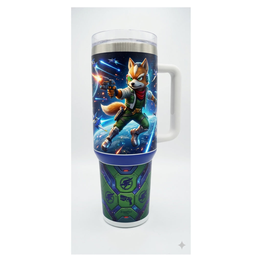 vaso térmico 40 oz fox mccloud star fox acero inoxidable