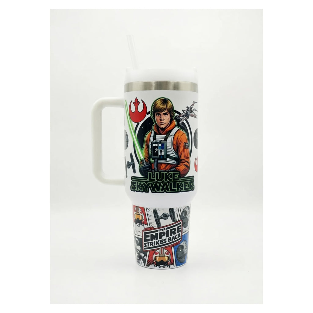 Vaso térmico 40 oz luke skywalker star wars con tapa y bombilla