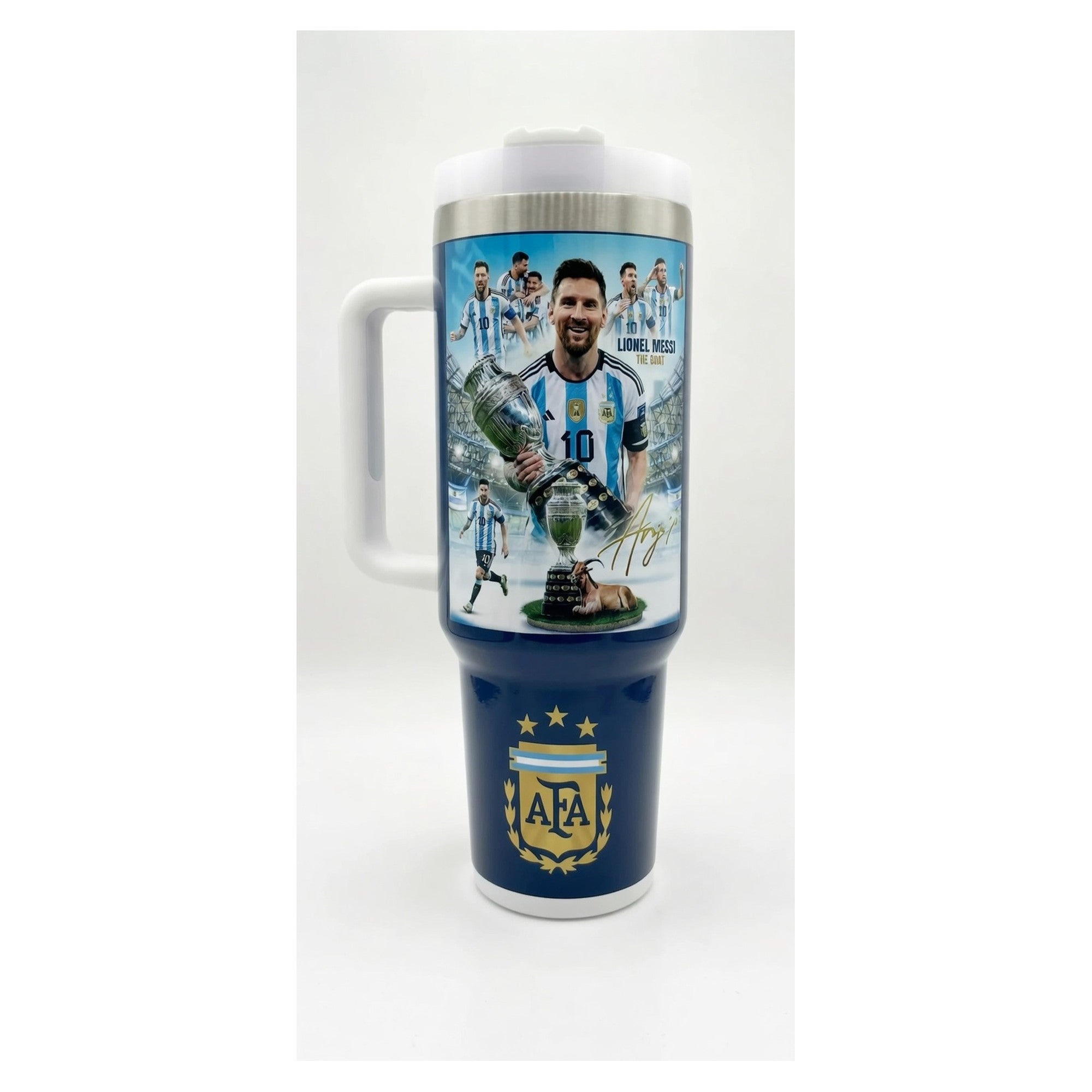 vaso térmico tumbler 40 oz messi the goat selección afa