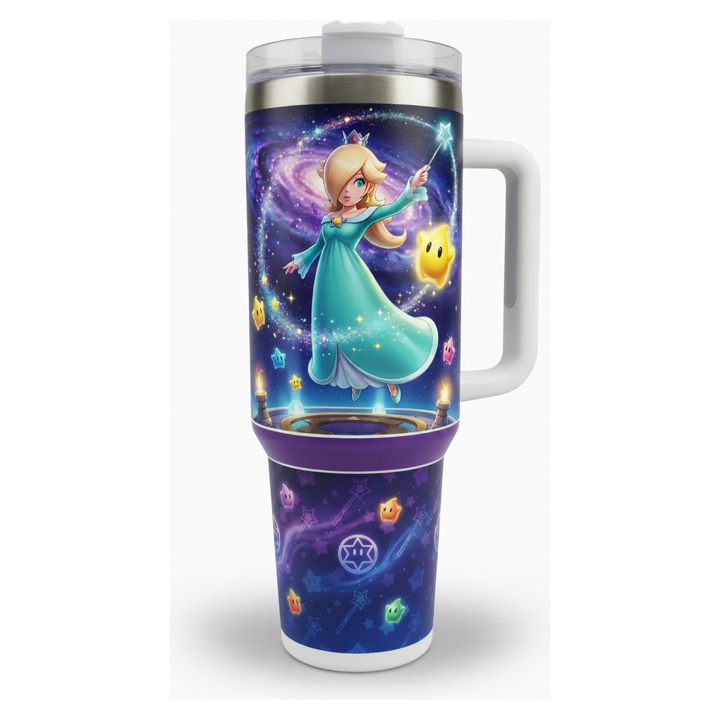 vaso térmico tumbler rosálina super mario 40 oz