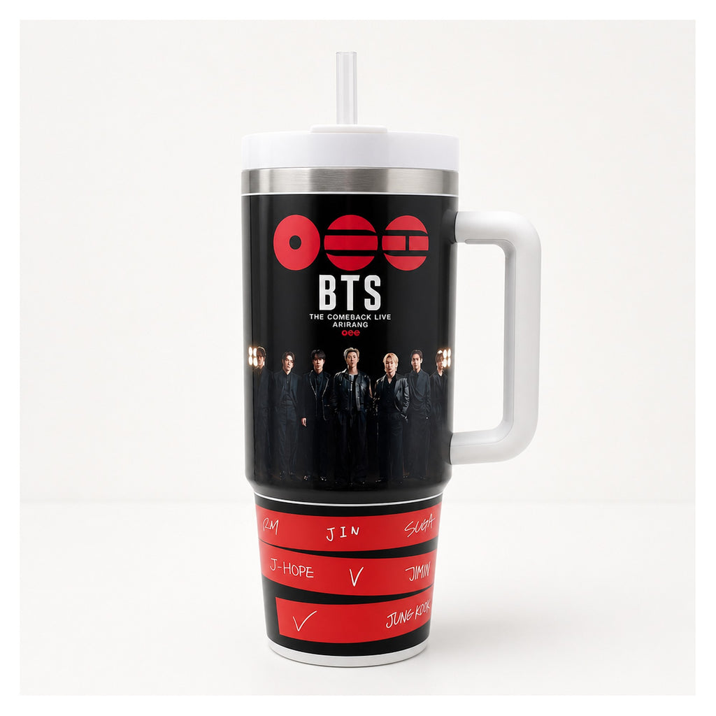 Vaso térmico 40 oz BTS Jin acero inoxidable doble pared