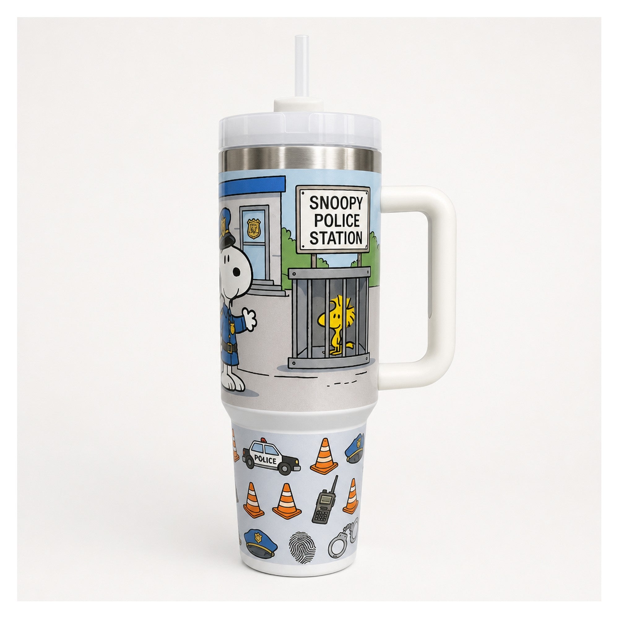 Vaso térmico snoopy policía 1,18 l, acero inoxidable