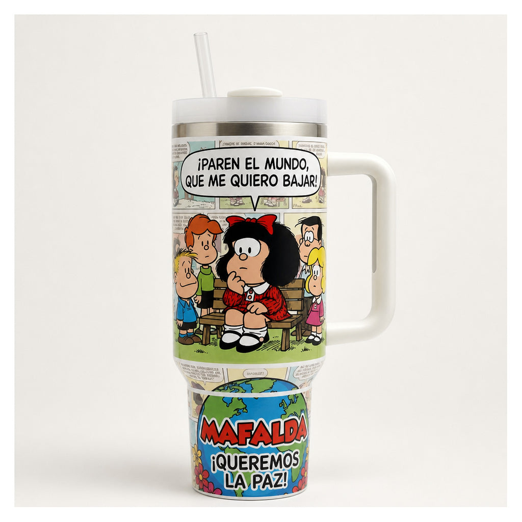 vaso térmico mafalda paren el mundo 450 ml