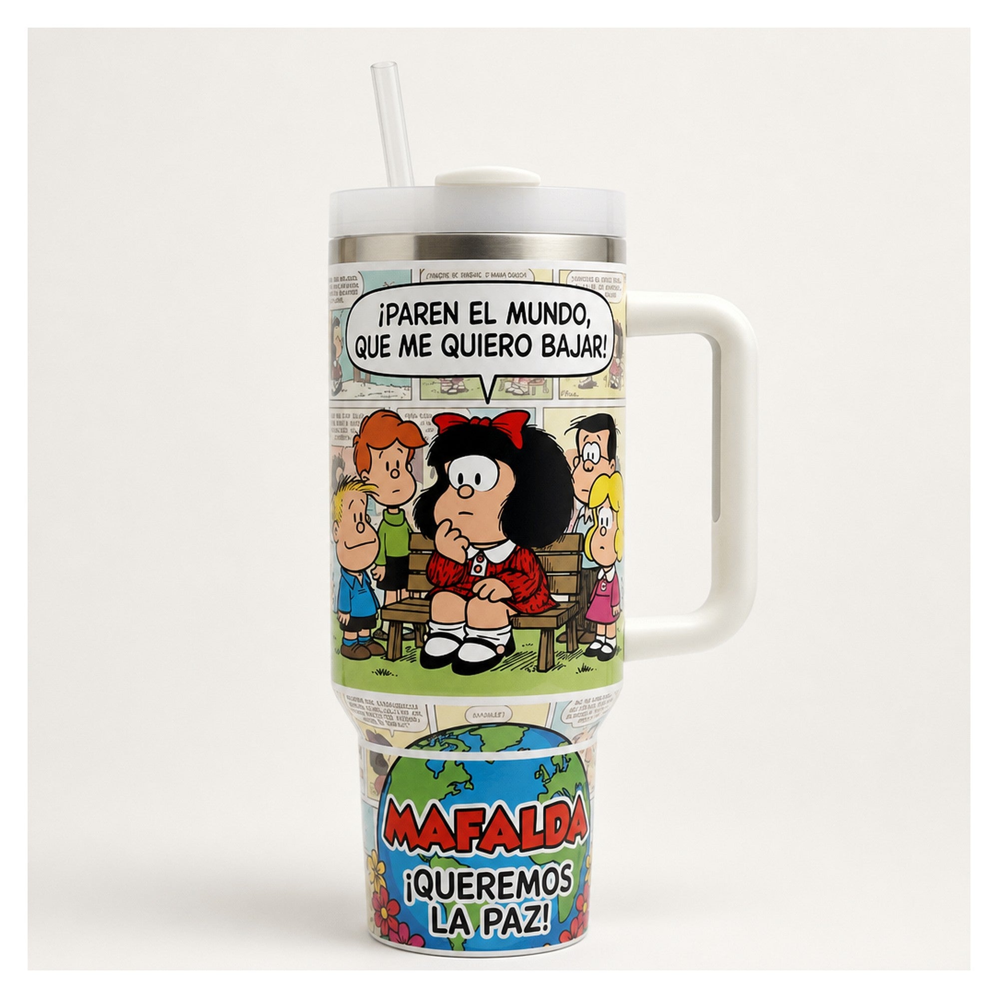 vaso térmico mafalda paren el mundo 450 ml