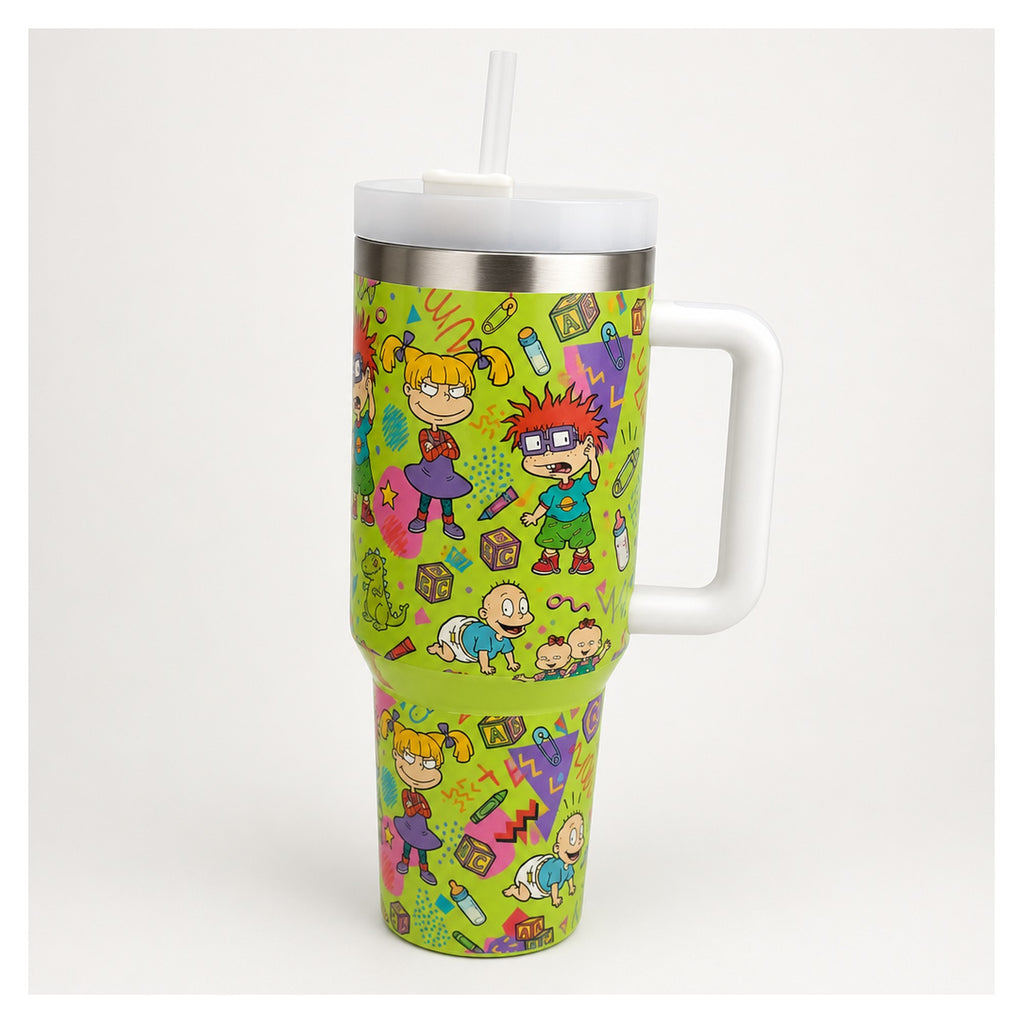 Vaso térmico tumbler rugrats 40oz con tapa full color