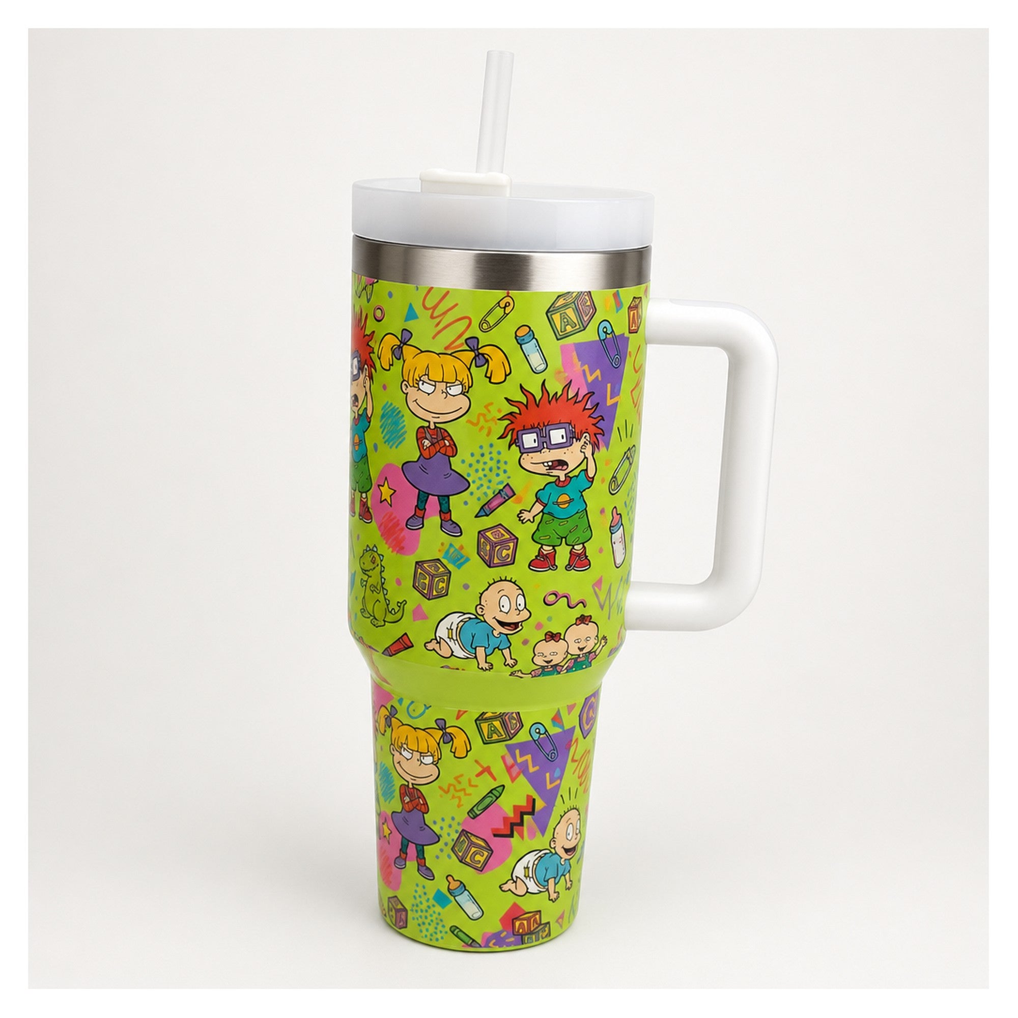 Vaso térmico tumbler rugrats 40oz con tapa full color