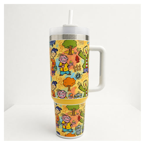 Tumbler ed, edd y eddy 40oz con diseño clásico sublimado