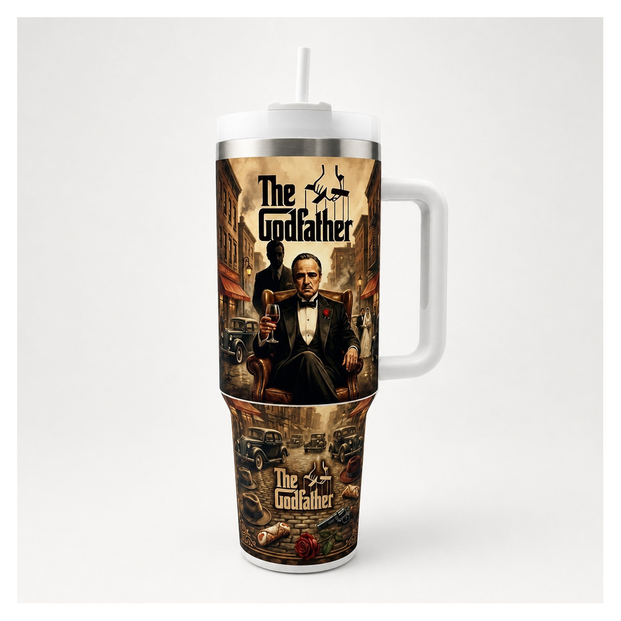 Vaso térmico tumbler 40oz El Padrino Don Corleone