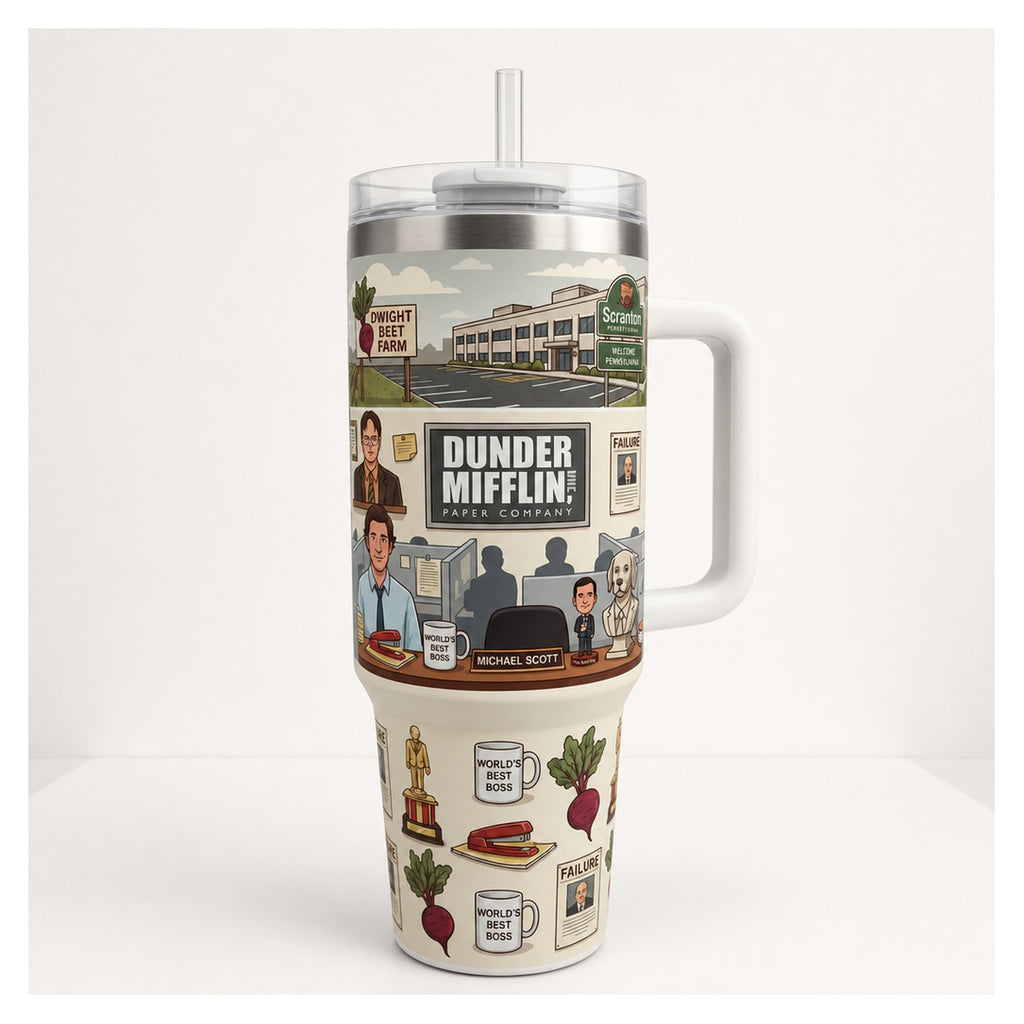 vaso térmico 40oz the office dunder mifflin acero inox