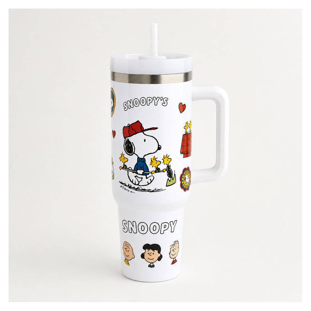 Vaso térmico 40 oz con diseño Snoopy en acero inoxidable