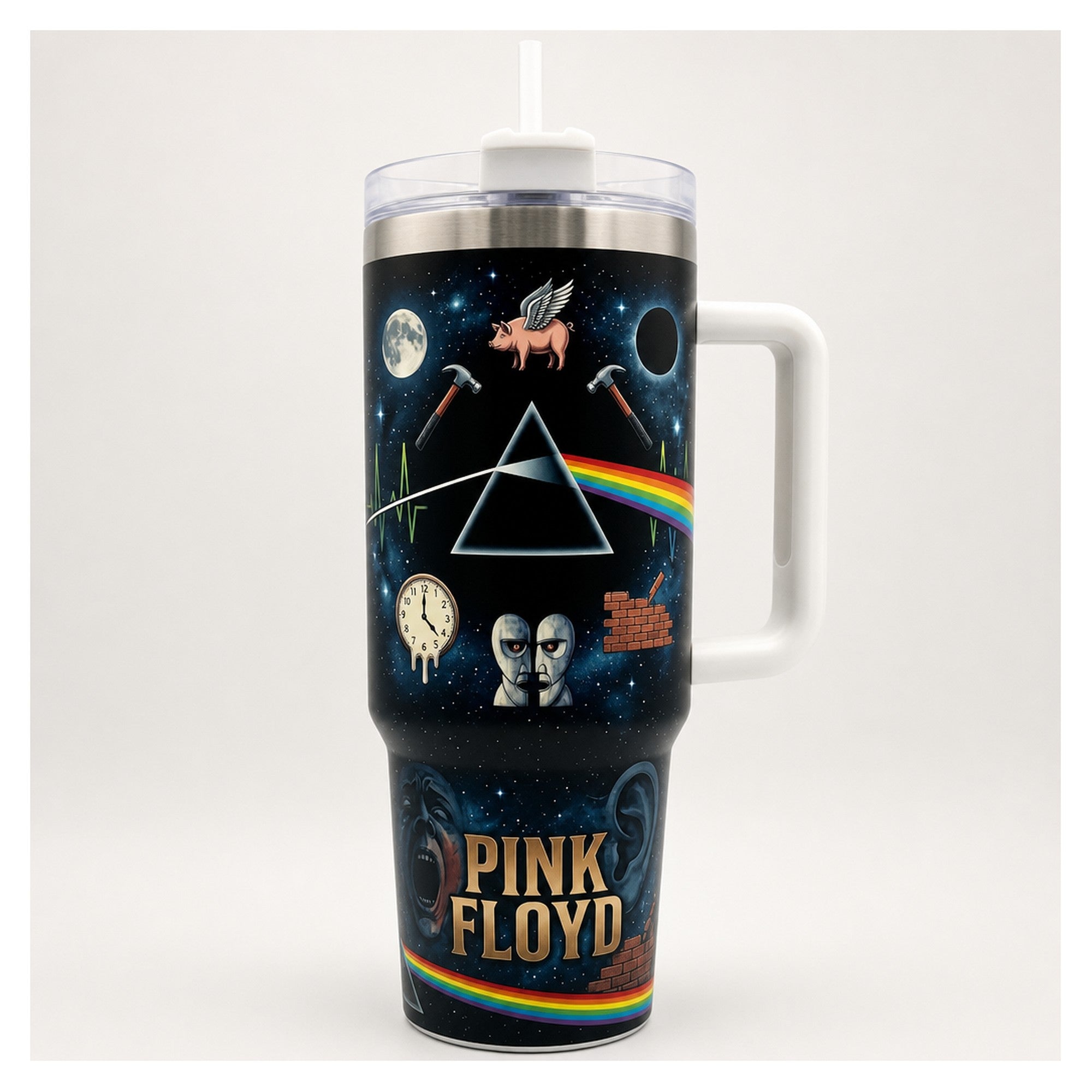 vaso térmico tumbler 40oz pink floyd dark side moon