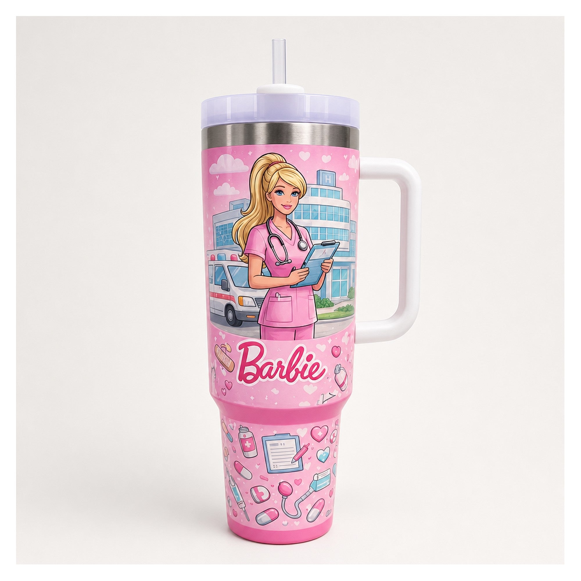 vaso térmico barbie enfermera soñadora 1.18l