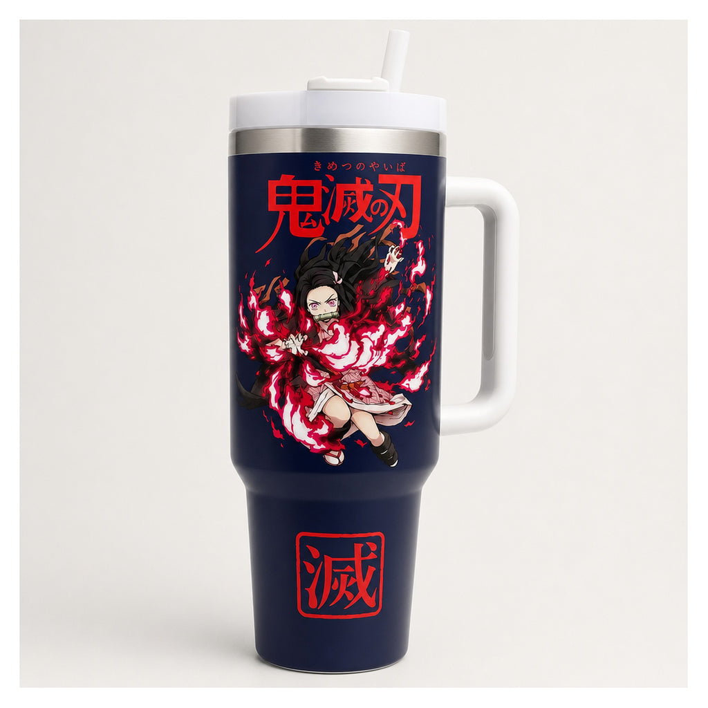 Vaso térmico 40 oz nezuko demon slayer en acero doble pared