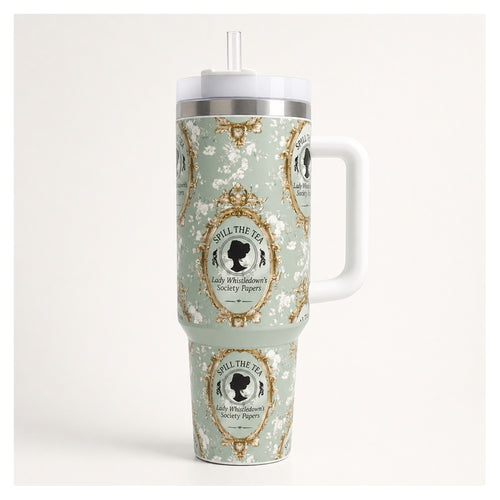 vaso térmico 40 oz bridgerton lady whistledown acero
