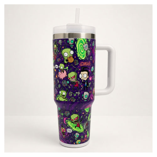 Tumbler 40oz Invader Zim diseño galáctico resistente