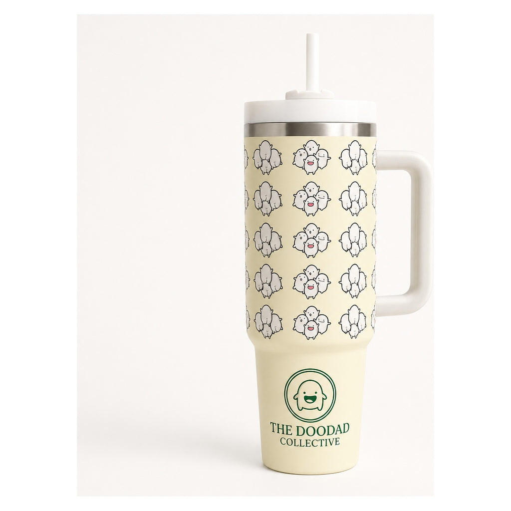Vaso tumbler 40 oz doodad collective fantasmitas kawaii