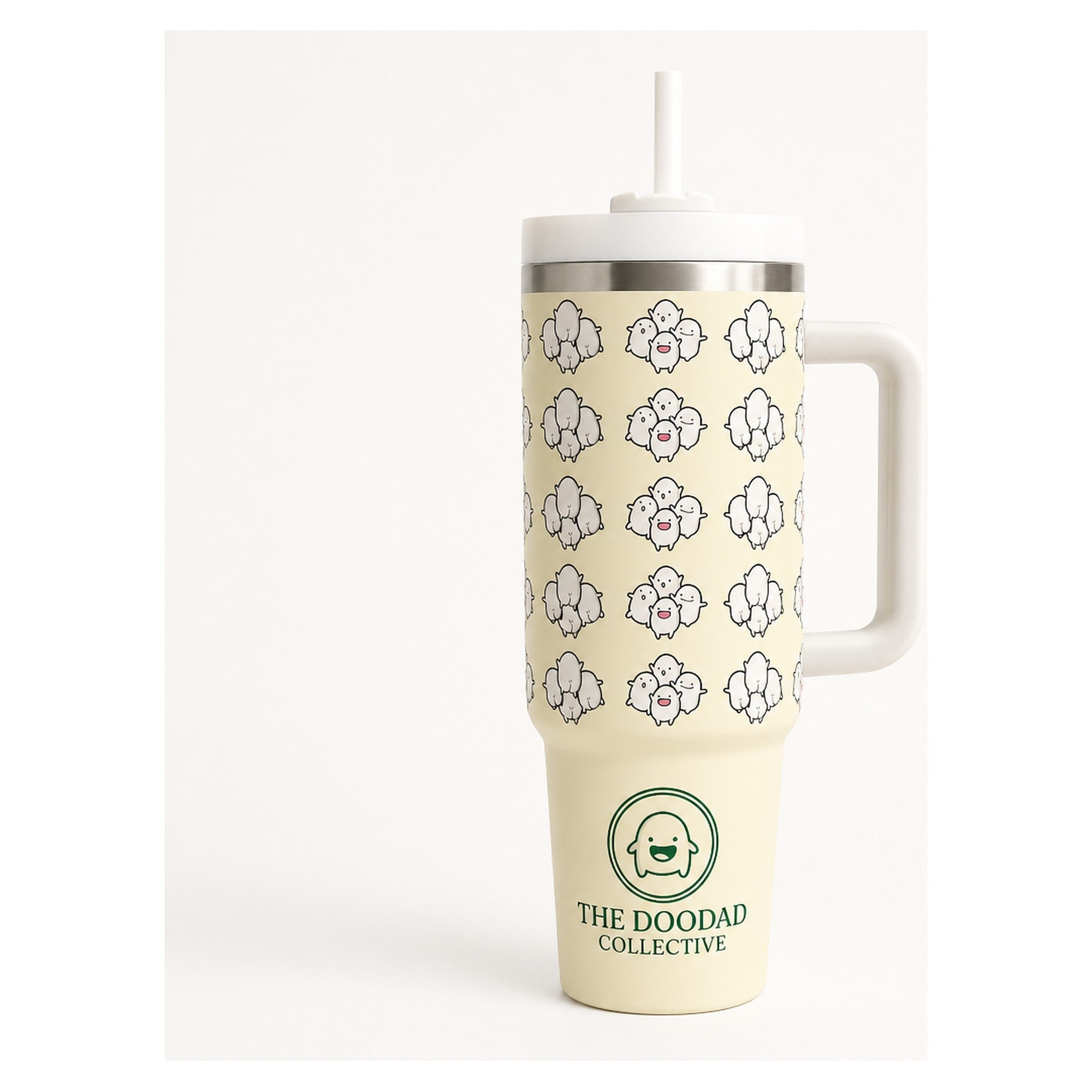 Vaso tumbler 40 oz doodad collective fantasmitas kawaii
