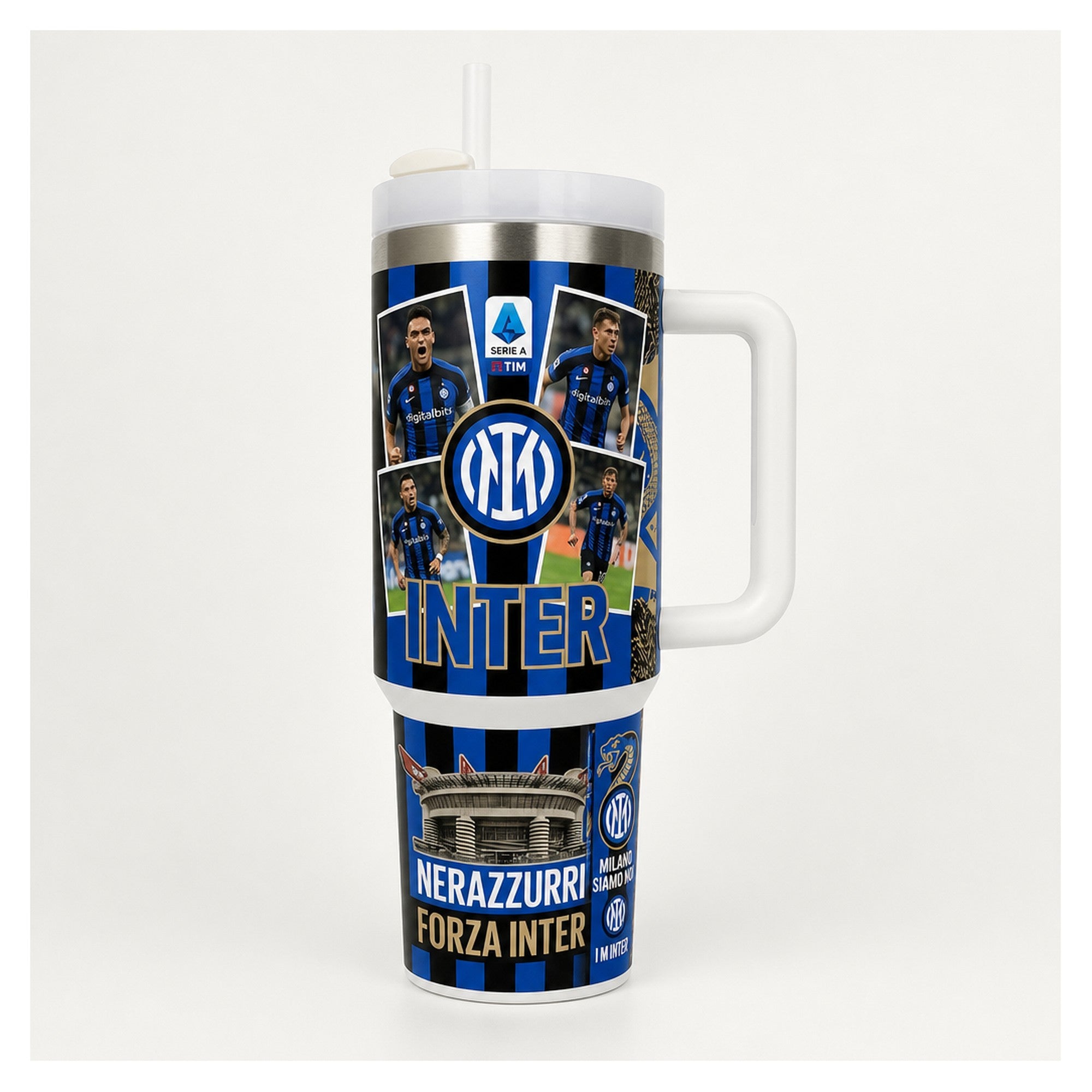 Vaso térmico inter de milán 1.18 litros acero inoxidable