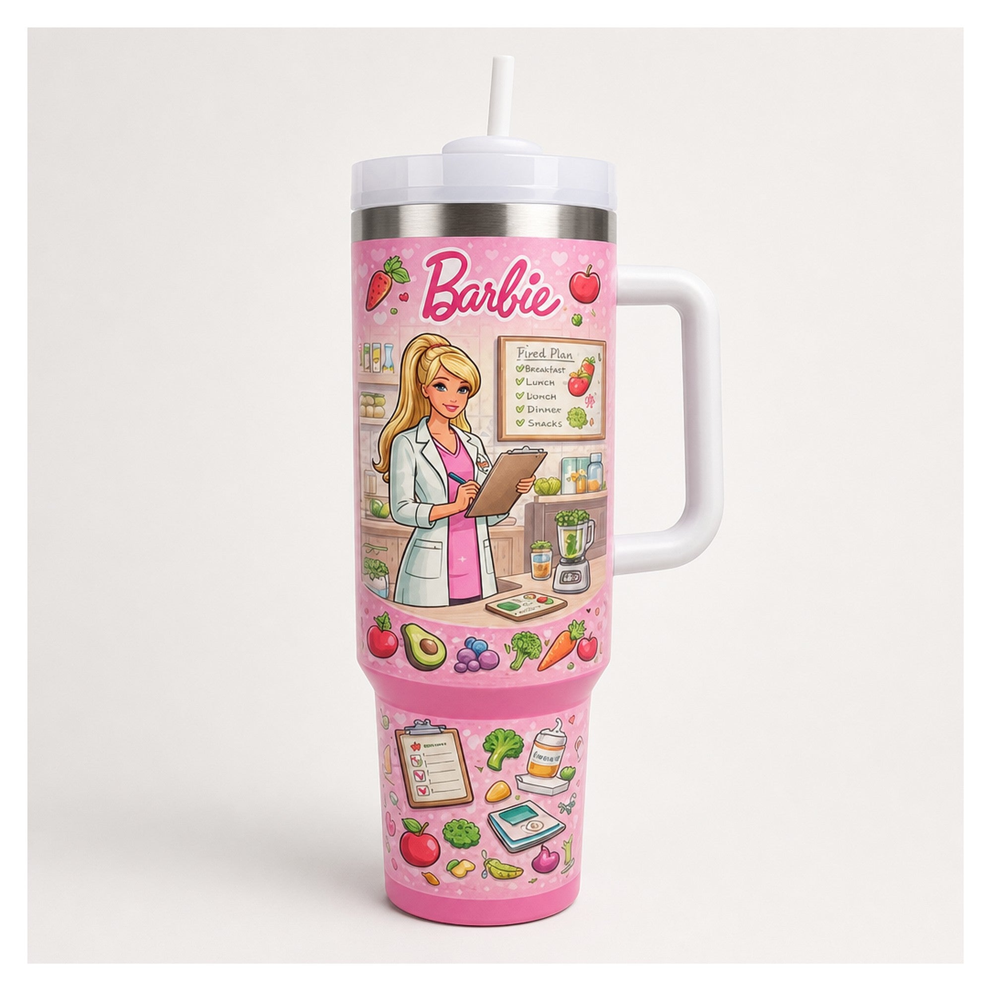 Vaso térmico Barbie Nutricionista Salud & Vida 1.18L