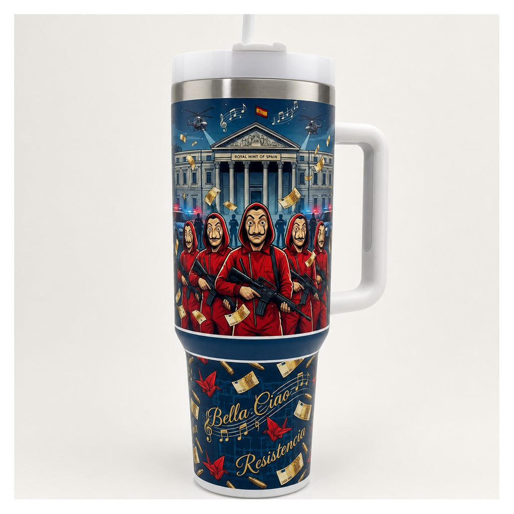 Vaso térmico 40oz La Casa De Papel Bella Ciao diseño exclusivo