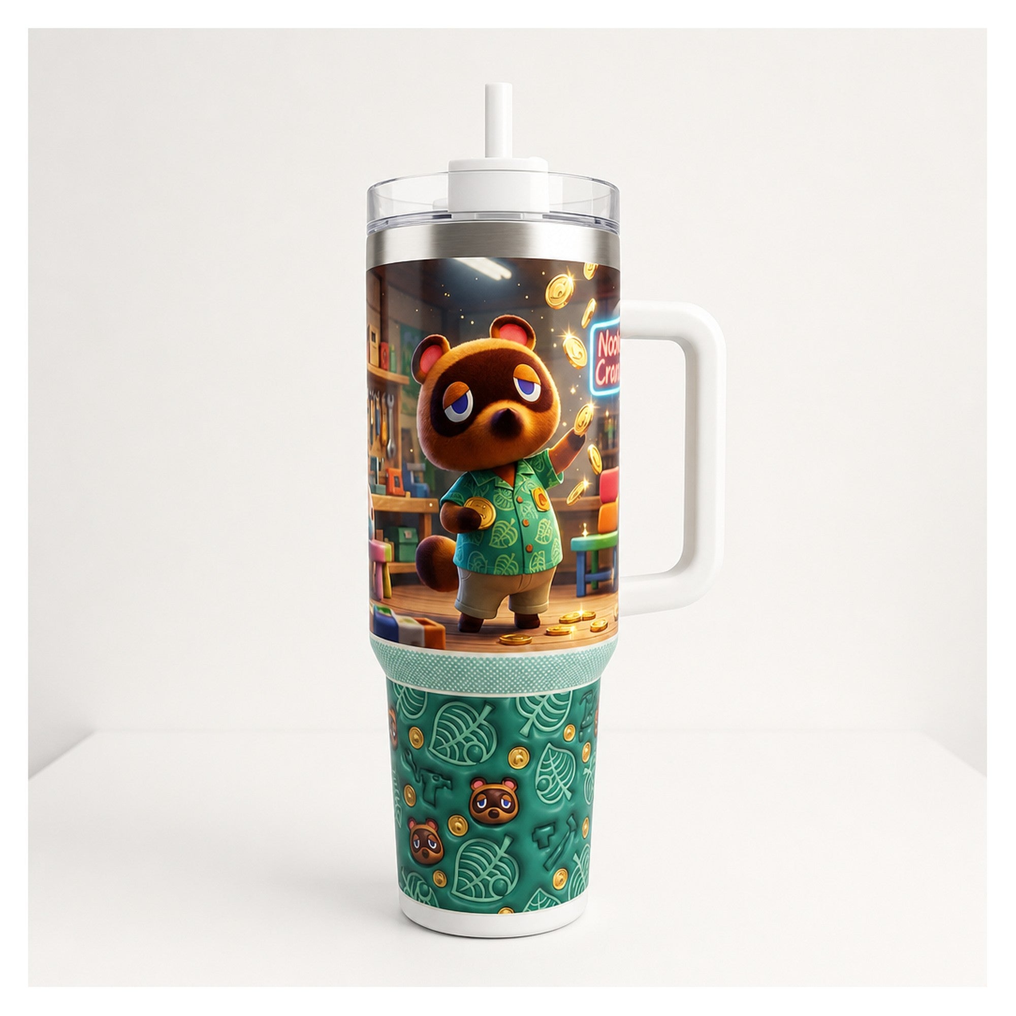 vaso térmico tumbler 40 oz tom nook animal crossing