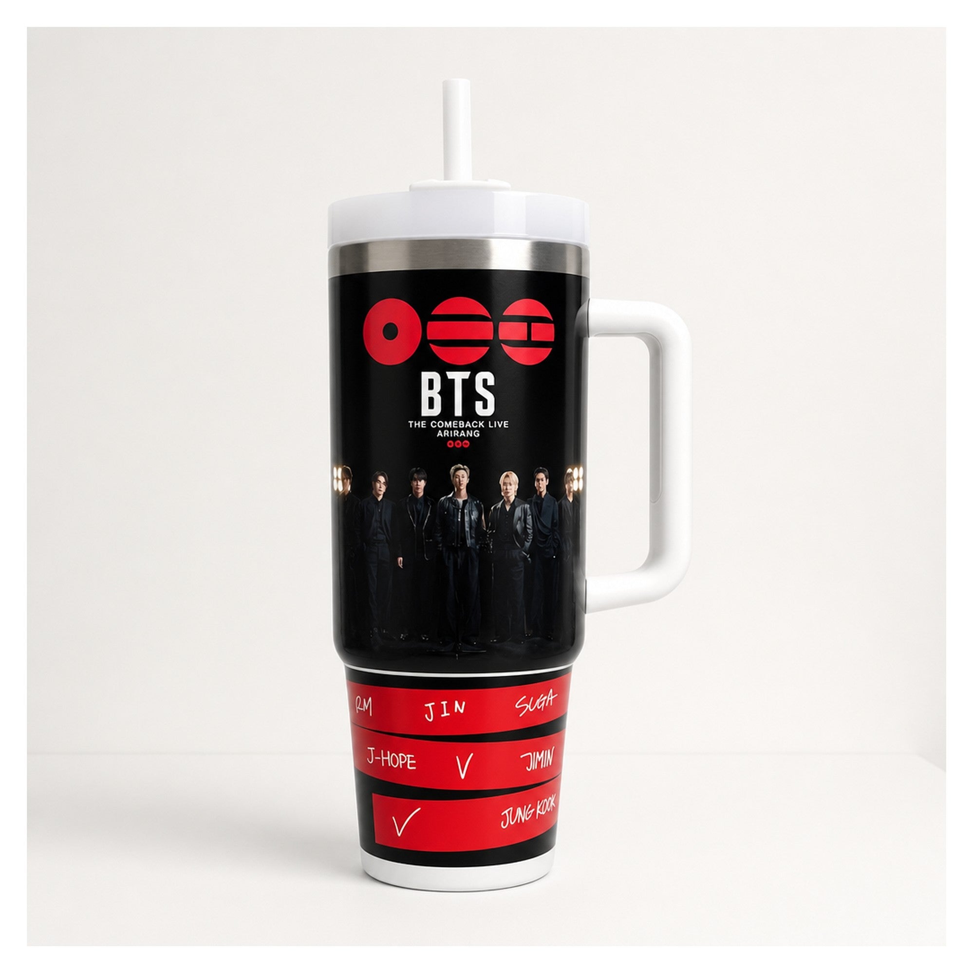 Tumbler térmico 40 oz BTS RM acero inoxidable