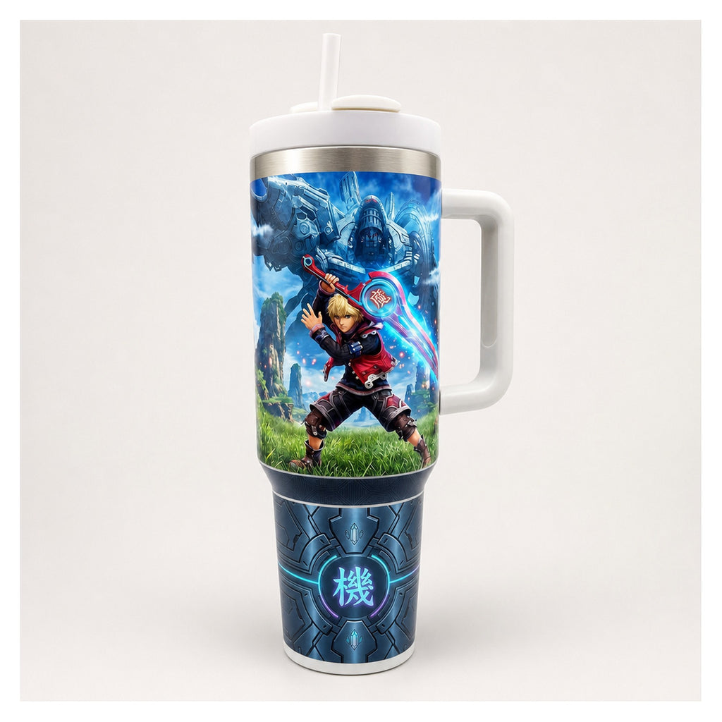 Vaso térmico tumbler 40 oz shulk xenoblade acero inoxidable