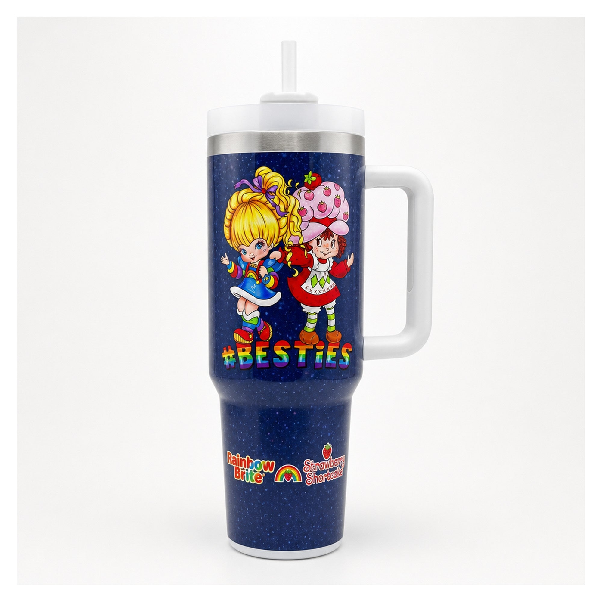 vaso termico 40 oz rainbow brite y strawberry besties