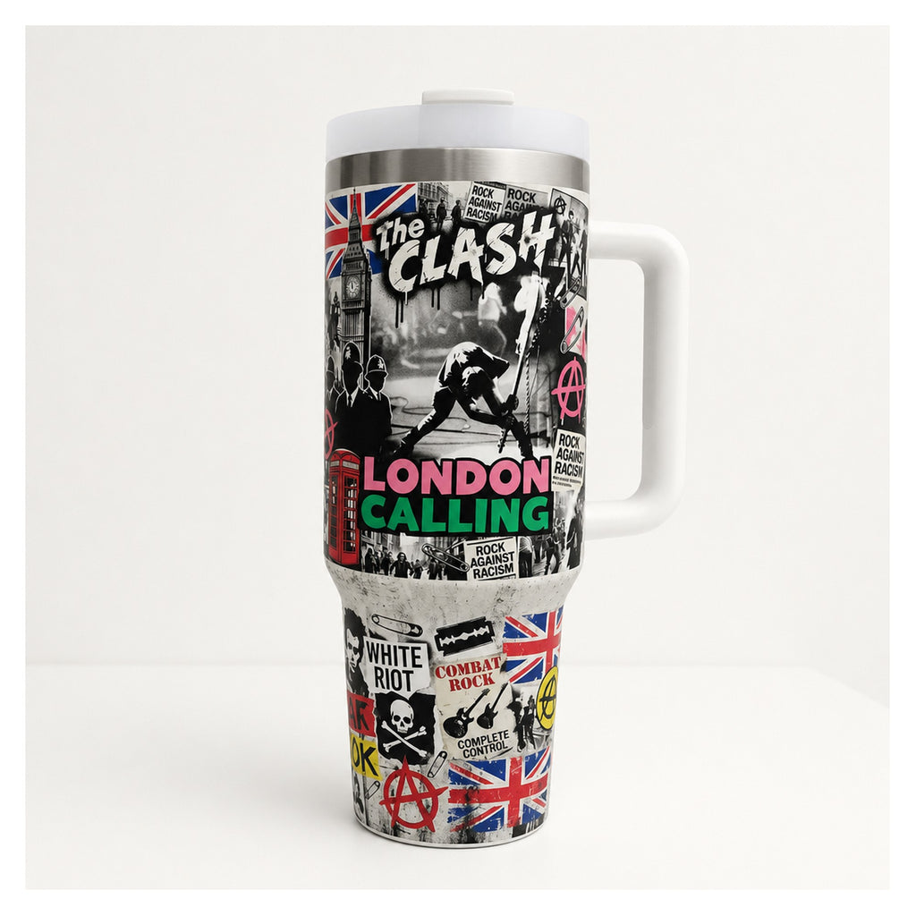 Vaso térmico tumbler 40oz the clash punk rock acero inox