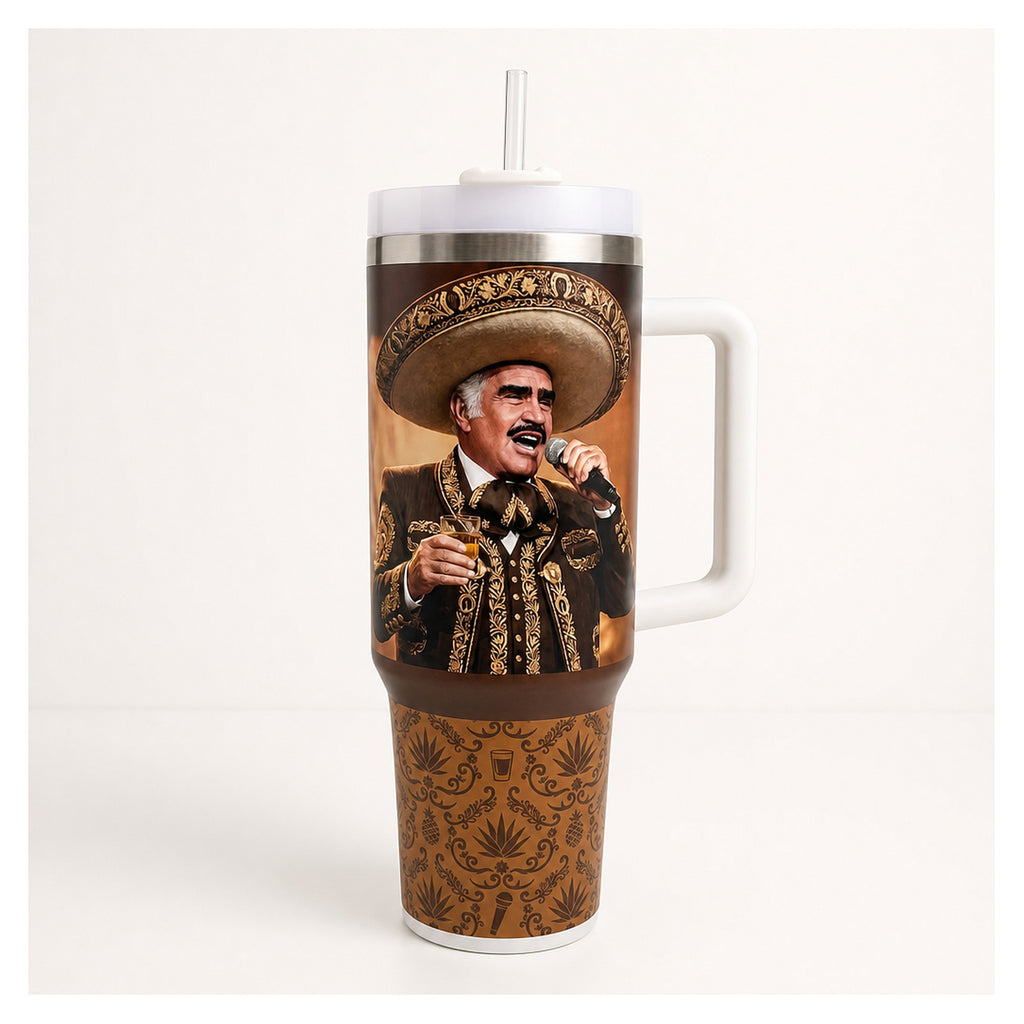 Vaso térmico tumbler vicente fernandez 40oz rey