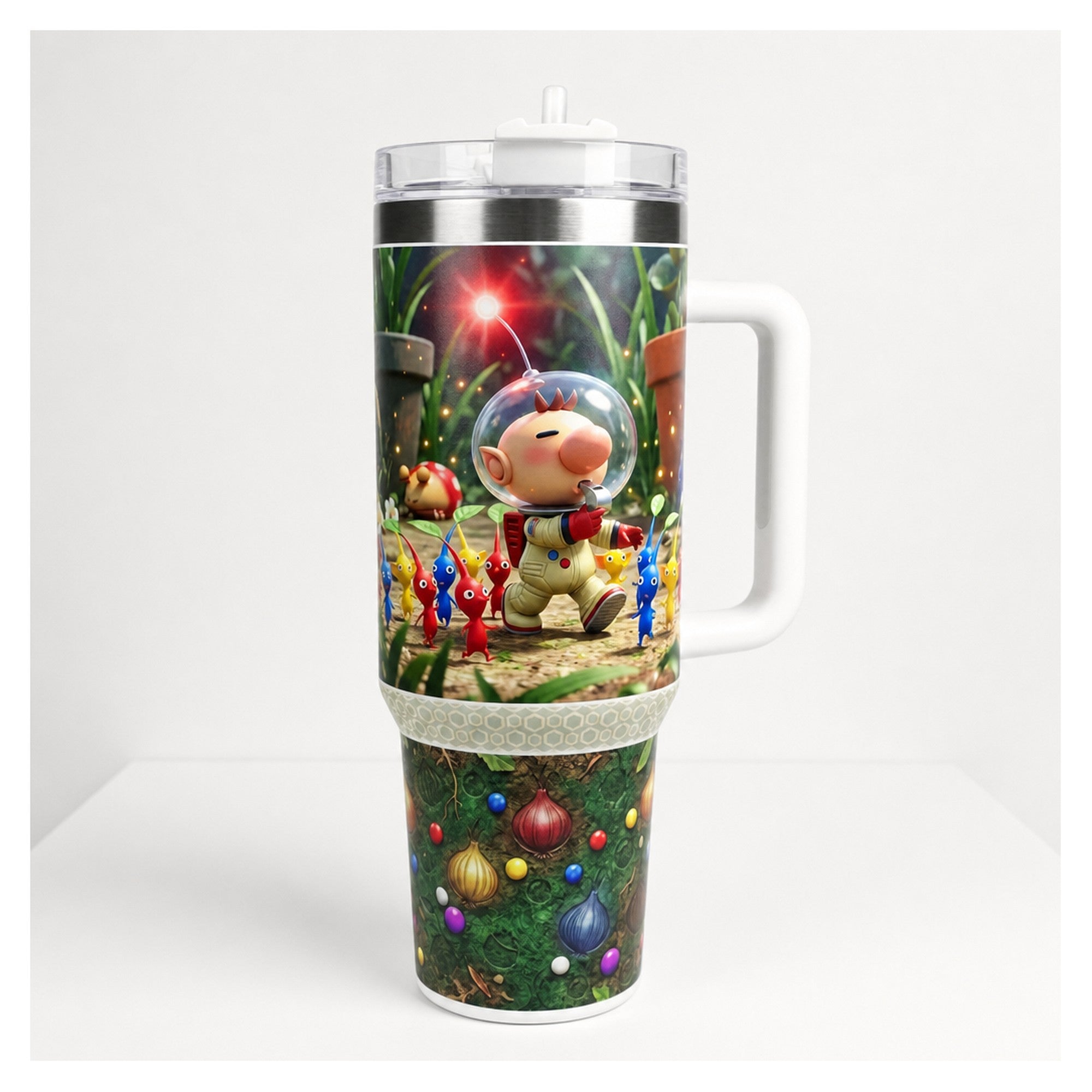Vaso térmico tumbler 40 oz Olimar Pikmin Nintendo