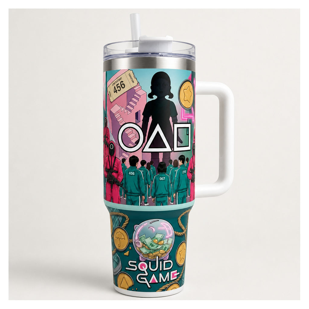 Vaso térmico tumbler 40oz squid game juego calamar