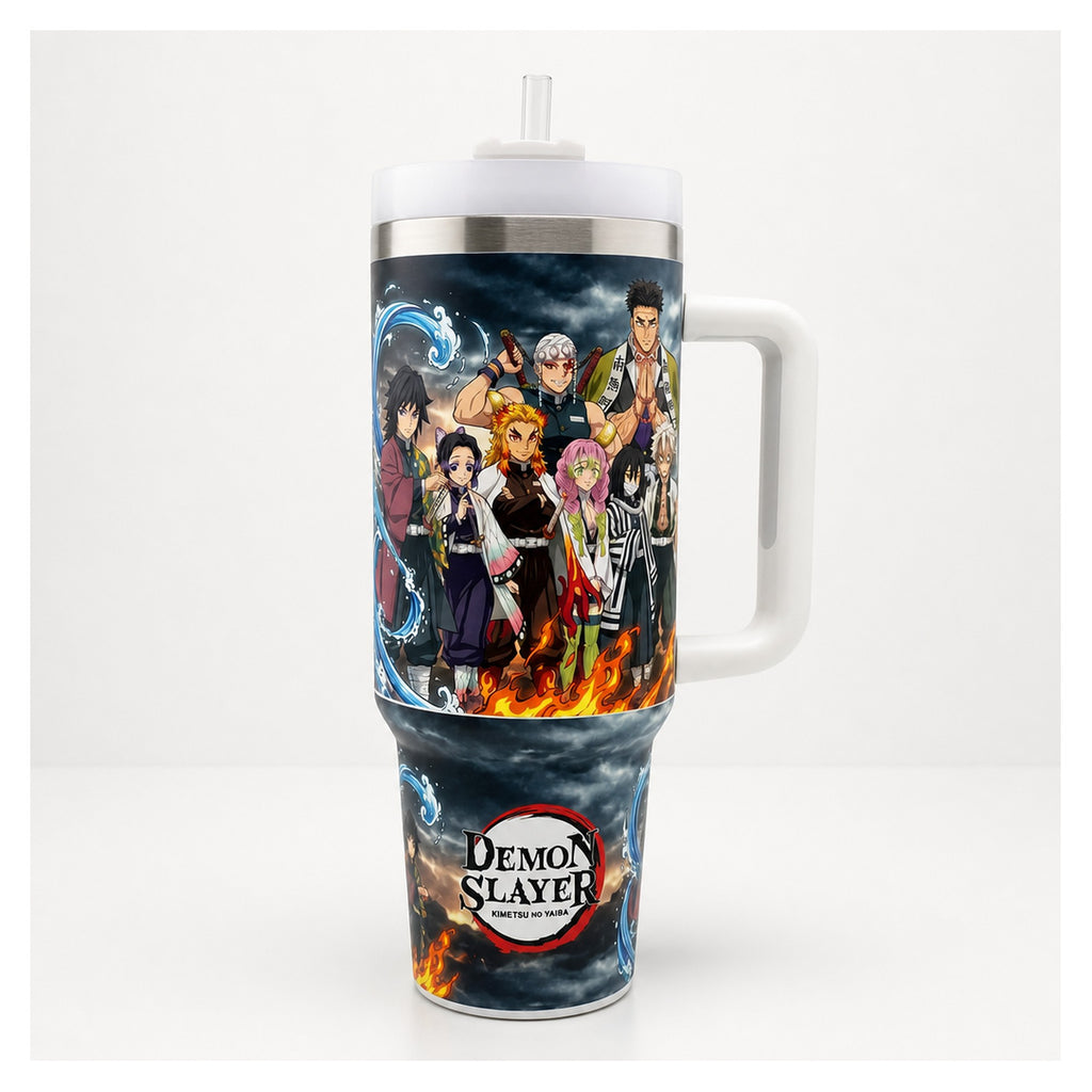 Vaso térmico tumbler 40 oz demon slayer pilares acero inox