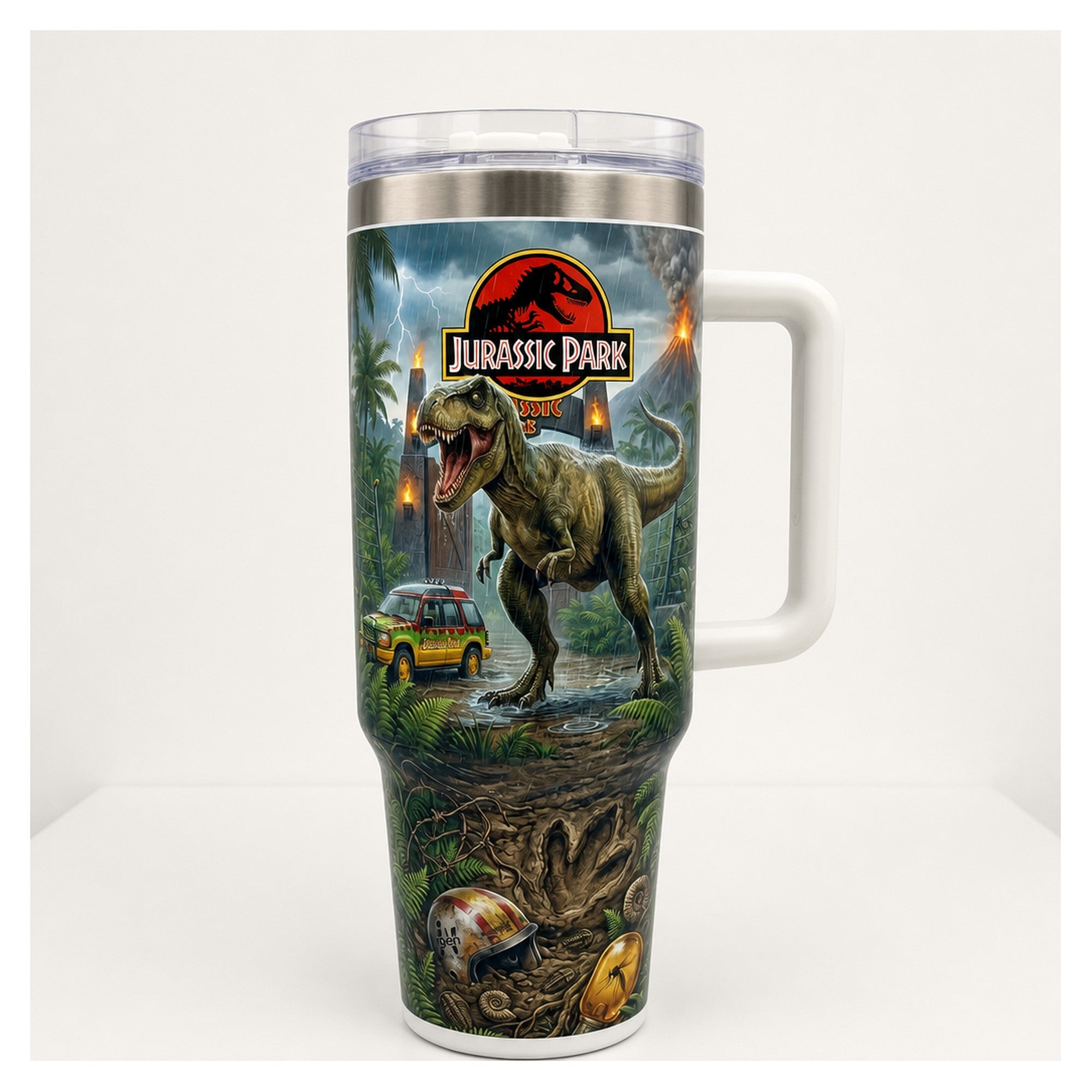 Tumbler 40oz Jurassic Park T-rex vaso térmico doble pared